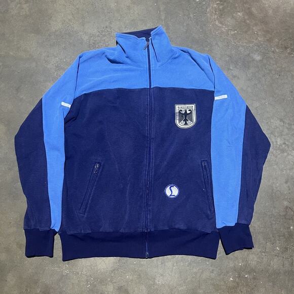 Vintage 80s Adidas Bundeswehr German Navy Zip Up Jacket - Picture 1 of 5